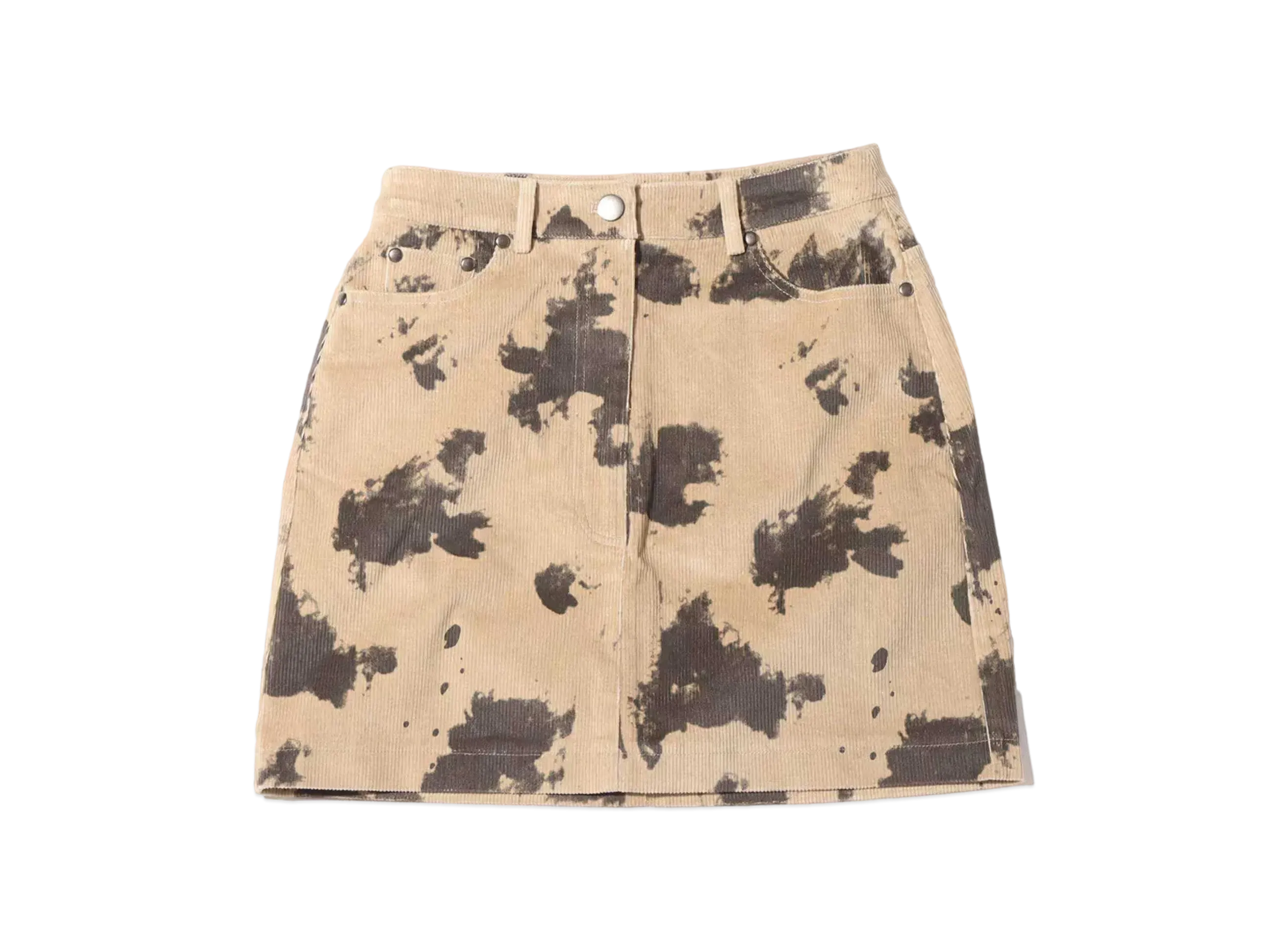 atmos pink Corduroy Bleach Pattern Miniskirt "Beige"