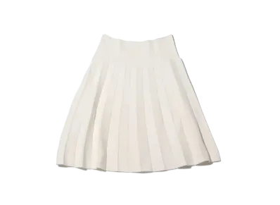 atmos pink Pleated Knit Mini Skirt "White"