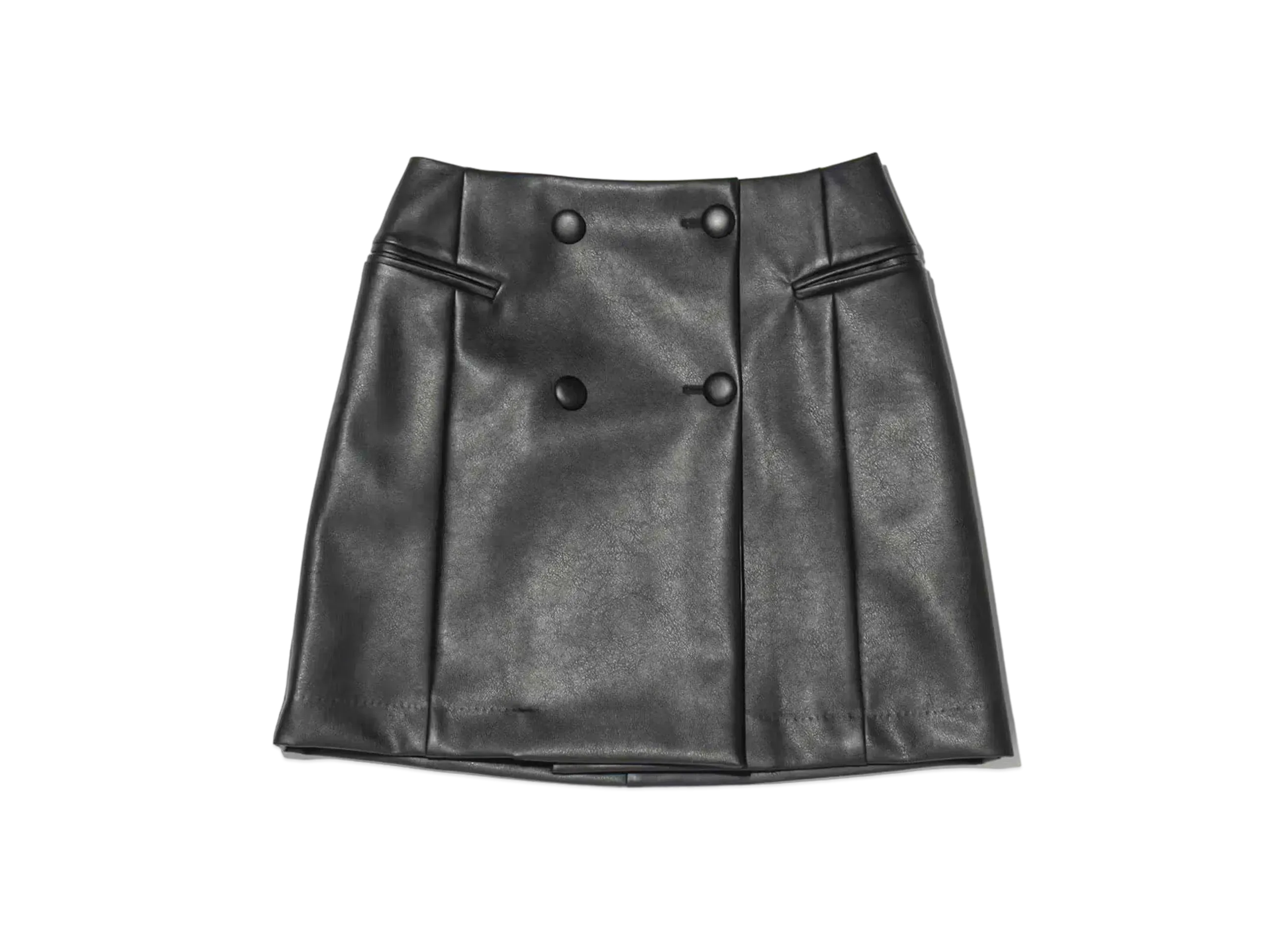 atmos pink x Chisato Yoshiki Fake Leather Mini Skirt "Black"