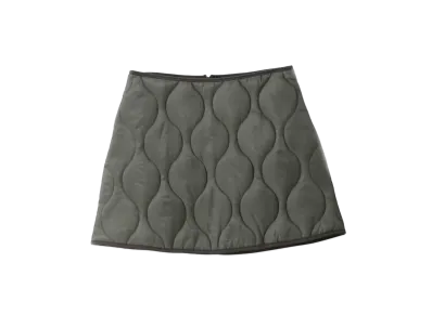 atmos pink Batted Trapezoid Mini Skirt "Khaki"