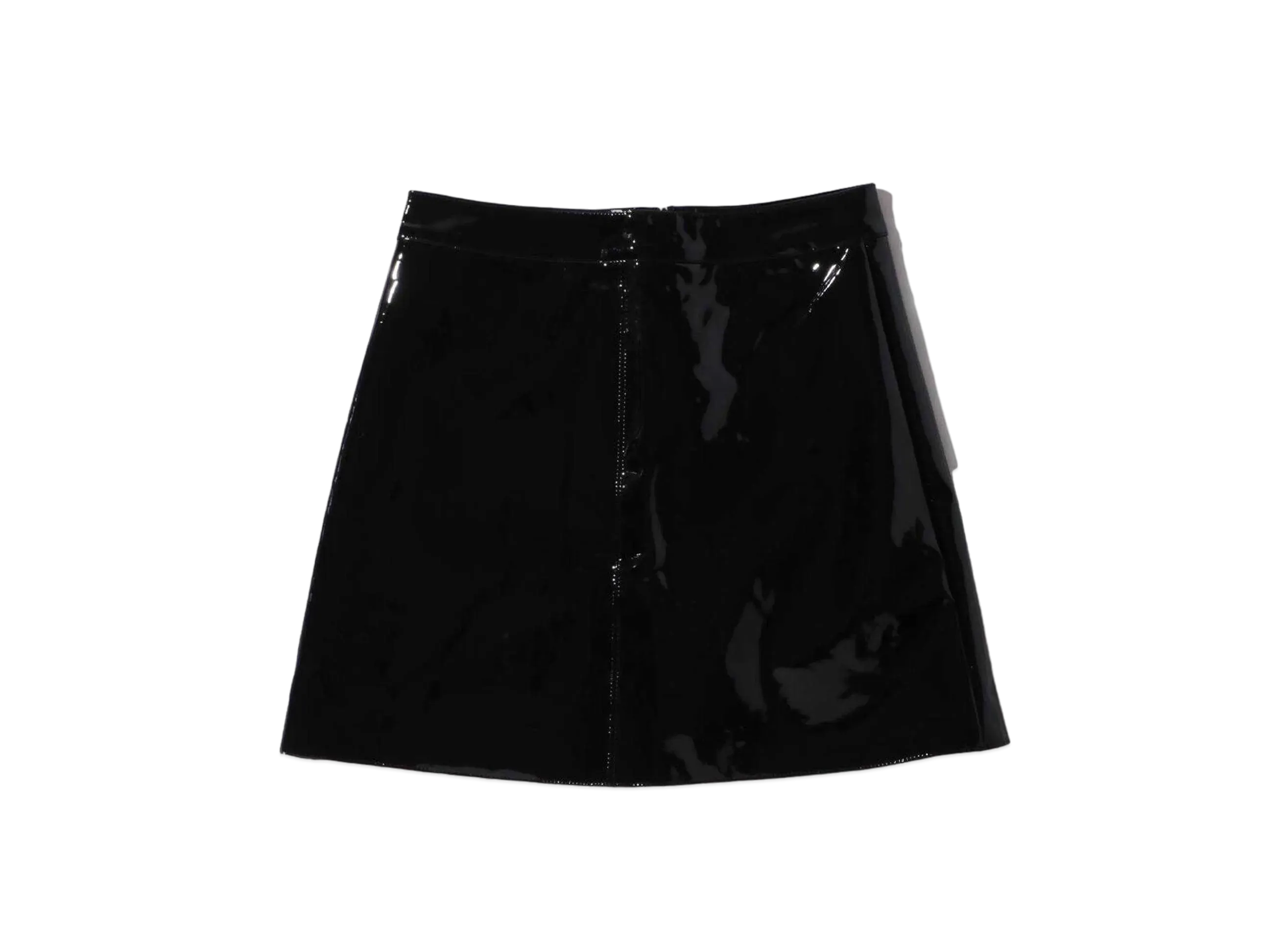 atmos pink Enamel Trapezoid Miniskirt "Black"