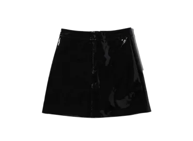atmos pink Enamel Trapezoid Miniskirt "Black"