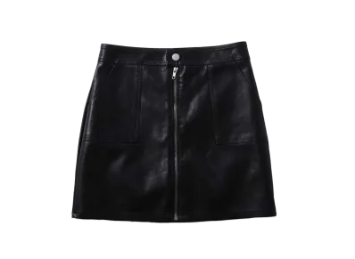 atmos pink Faux-Leather Miniskirt "Black"