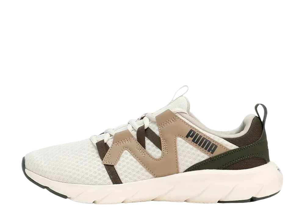 プーマ ソフトライド フレックス バイタル "ヴェイパーグレー/オークブランチ/ダークオリーブ"