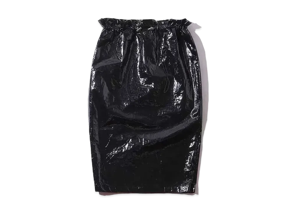 atmos pink Pvc Waist Cinch Tight Skirt "Black"