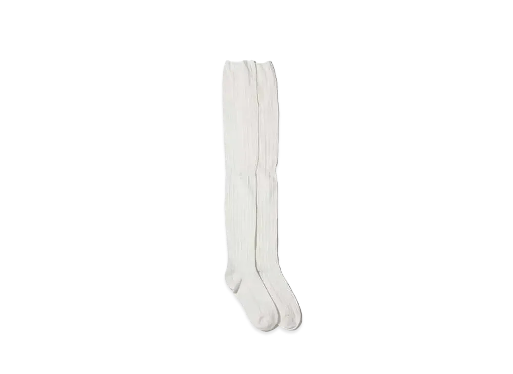 atmos pink Knee High Socks "White"