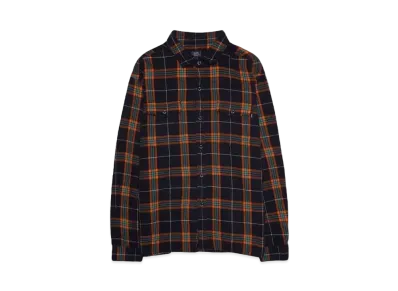 RATS COTTON FLANNEL NAVY CHECK SHIRT "NAVY CHECK"