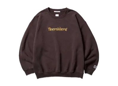 Liberaiders EMBROIDERY LOGO CREWNECK "BROWN"