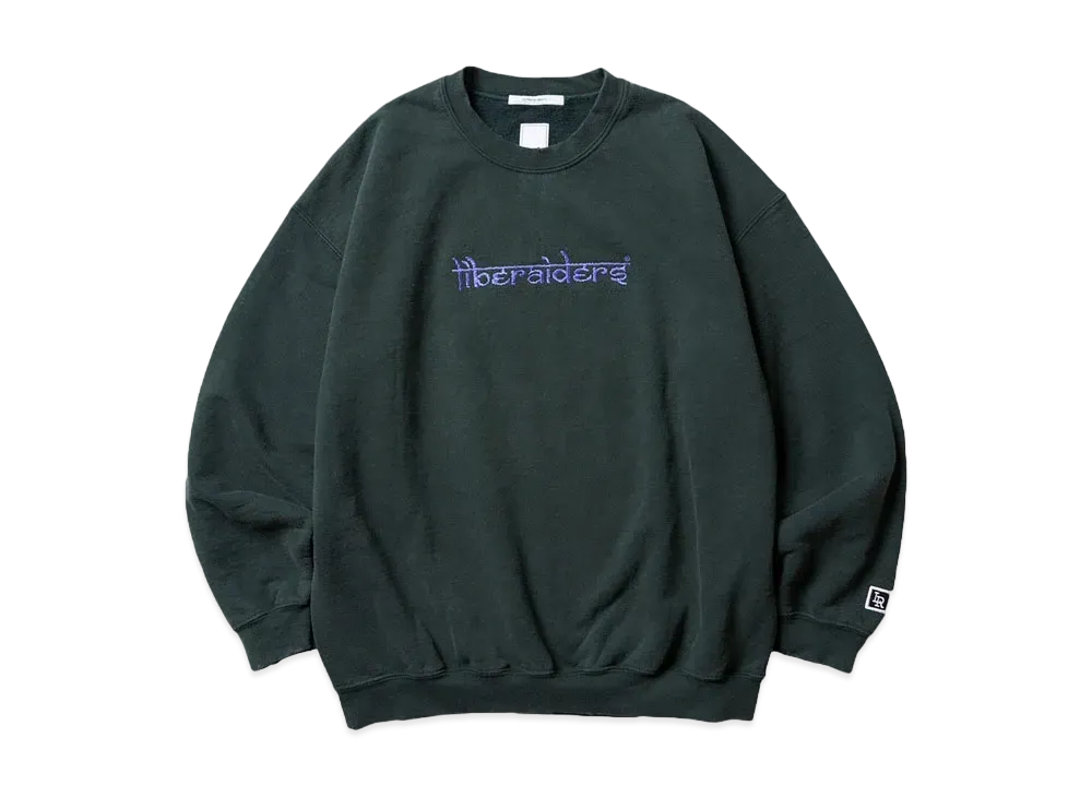 Liberaiders EMBROIDERY LOGO CREWNECK "GREEN"