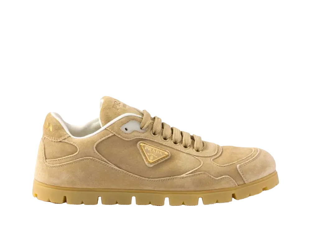 プラダ ウィメンズ フェイデッドスエード スニーカー "ベージュ"
