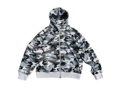 9090 Heisei Logo Thermal Zip Hoodie "GRAY CAMO"
