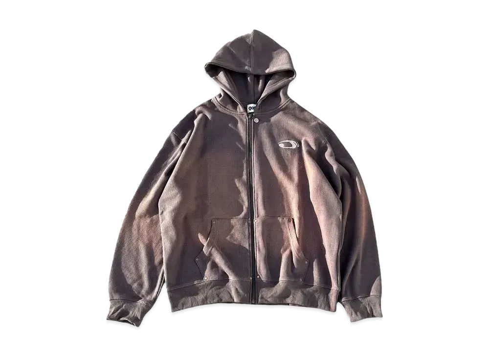 9090 Heisei Logo Thermal Zip Hoodie 