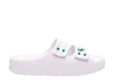 LACOSTE x CLOT Serve Strap Slides "White"