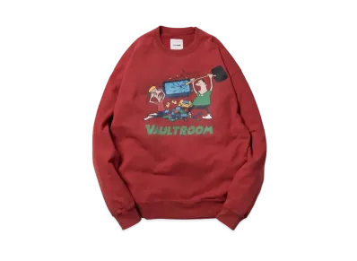 VAULTROOM Game Crash Vintage Crewneck "Red"