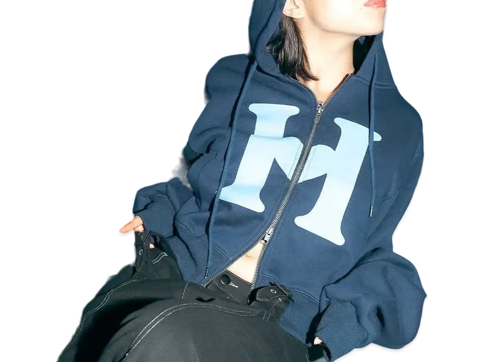 HTH H Logo Zip Hoodie " NAVY"