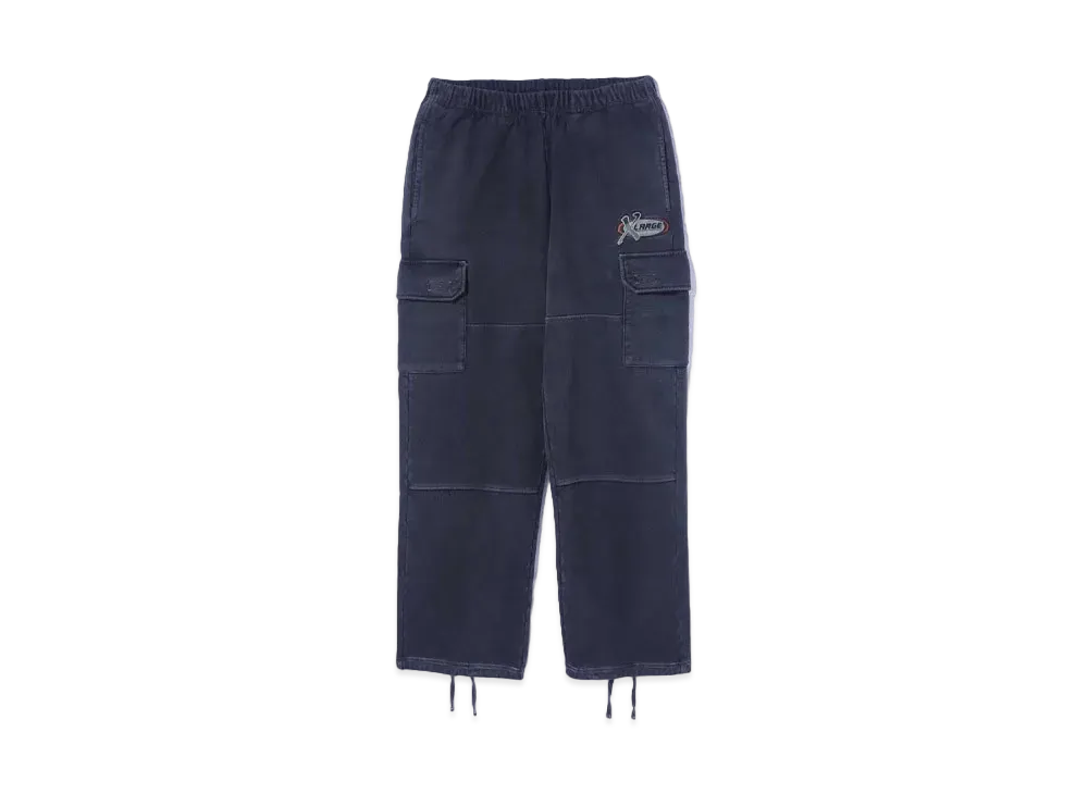 XLARGE BLEACHED SWEAT CARGO PANTS "BLACK"