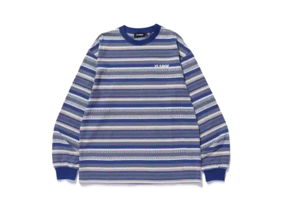 XLARGE JACQUARD L/S TEE "BLUE"