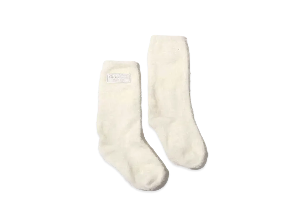 atmos pink x Girls2 Collaboration Fur Socks "White"
