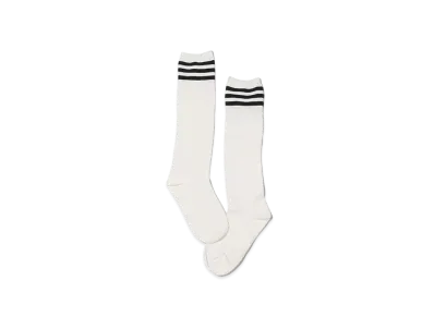 atmos pink Line High Socks "White"