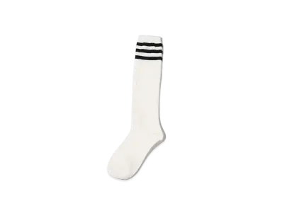 atmos pink Monotone Line High Socks "White"