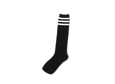 atmos pink Monotone Line High Socks "Black"