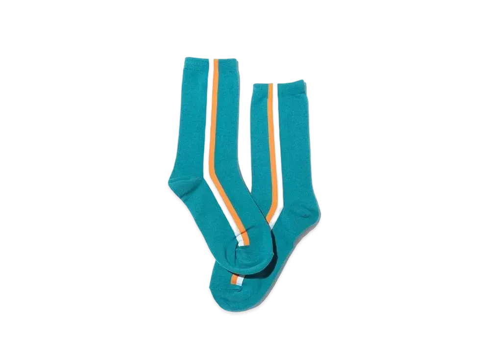 atmos pink Vertical Line Socks "Green"