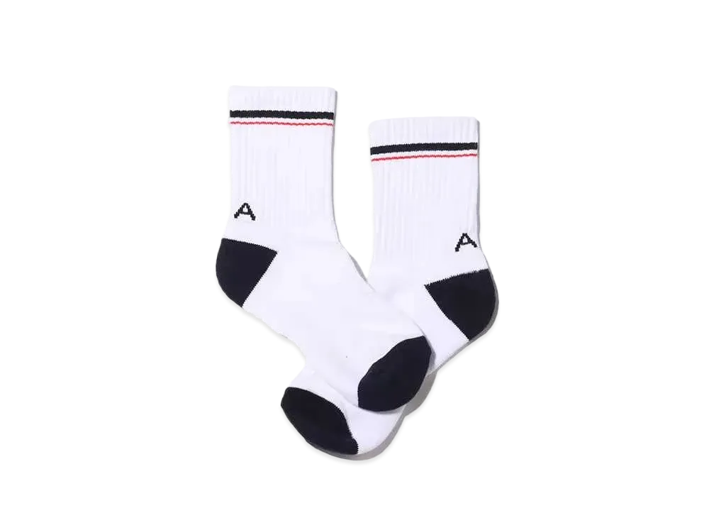 atmos pink A Logo Line Socks "White"