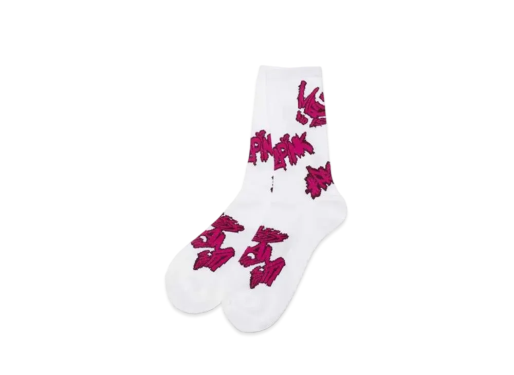 atmos pink x Mezame Collaboration Fr2Ume Socks "White"