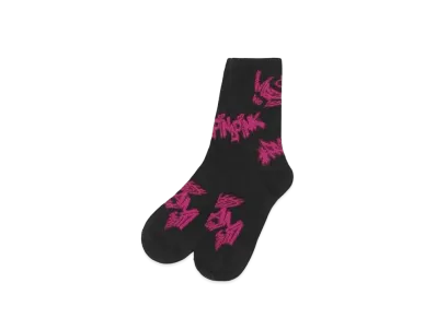 atmos pink x Mezame Collaboration Fr2Ume Socks "Black"