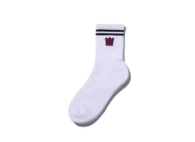 atmos pink x Tk2 Emblem Wappen Socks "White"