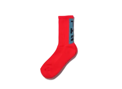 atmos pink x Tk2 Jacquard Logo Socks "Red"