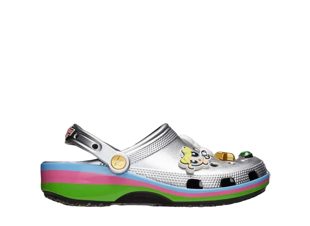 The Powerpuff Girls x Crocs GS Classic Clog "Metallic Silver"