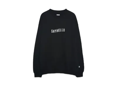 SAYHELLO Basic Logo Patch Crew "BLACK"