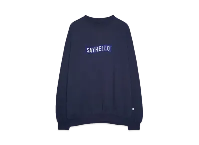 SAYHELLO Basic Logo Patch Crew "NAVY"