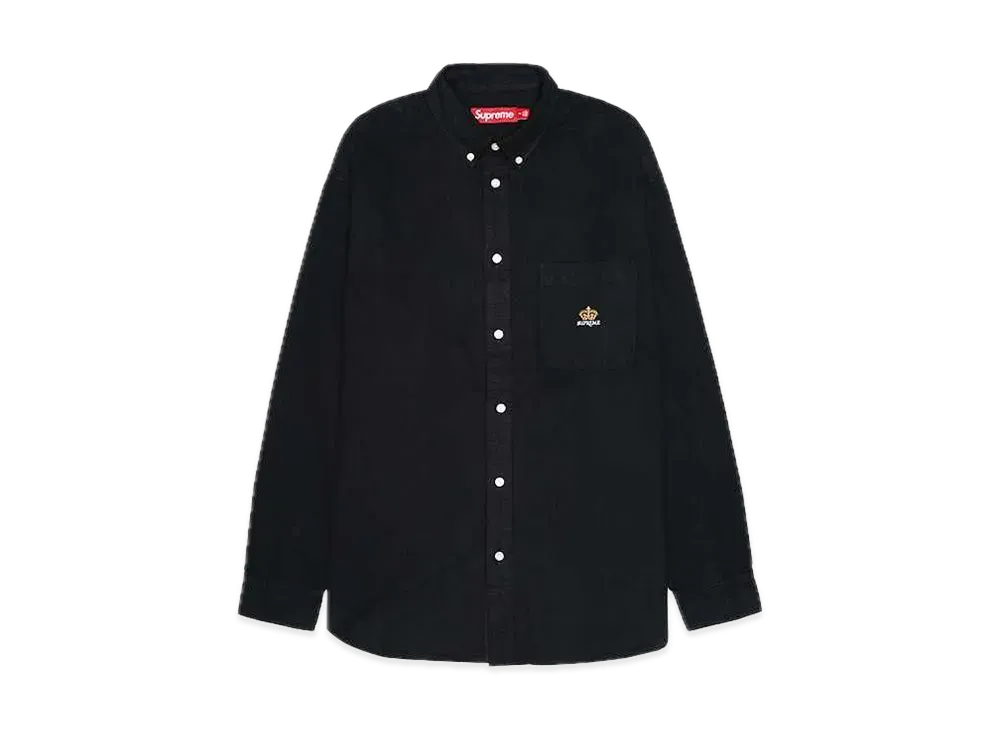 Supreme Loose Fit Flannel Oxford Shirt "Black"