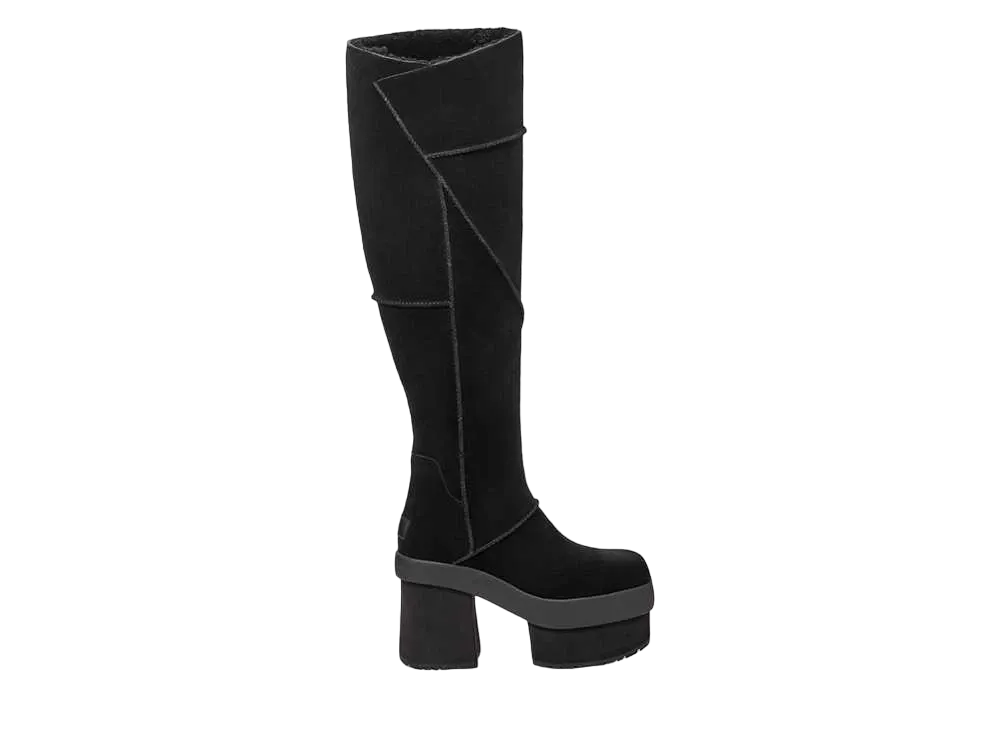 レイビームス別注 アグ ウィメンズ ニューハイツプラットフォーム エクストラ "ブラック"