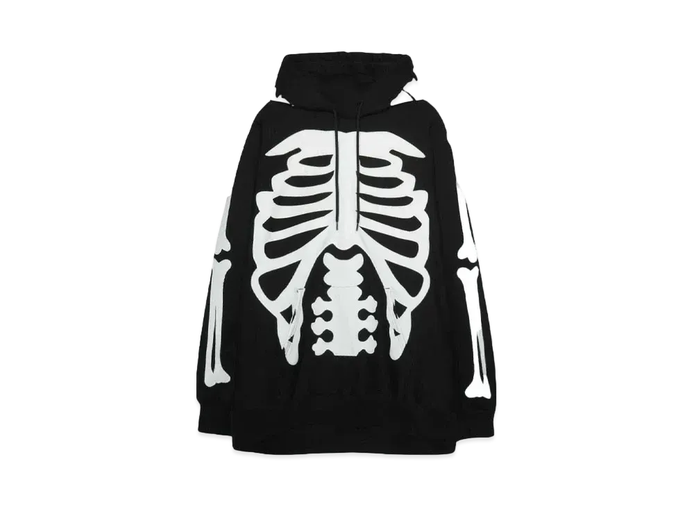 TAKAHIROMIYASHITATheSoloist. hoodie.(24ss design) "BLACK X WHITE BONE"