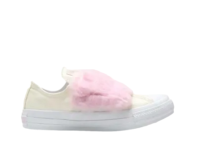 Converse Women's All Star Pastelfur Slip OX "White/Pink"