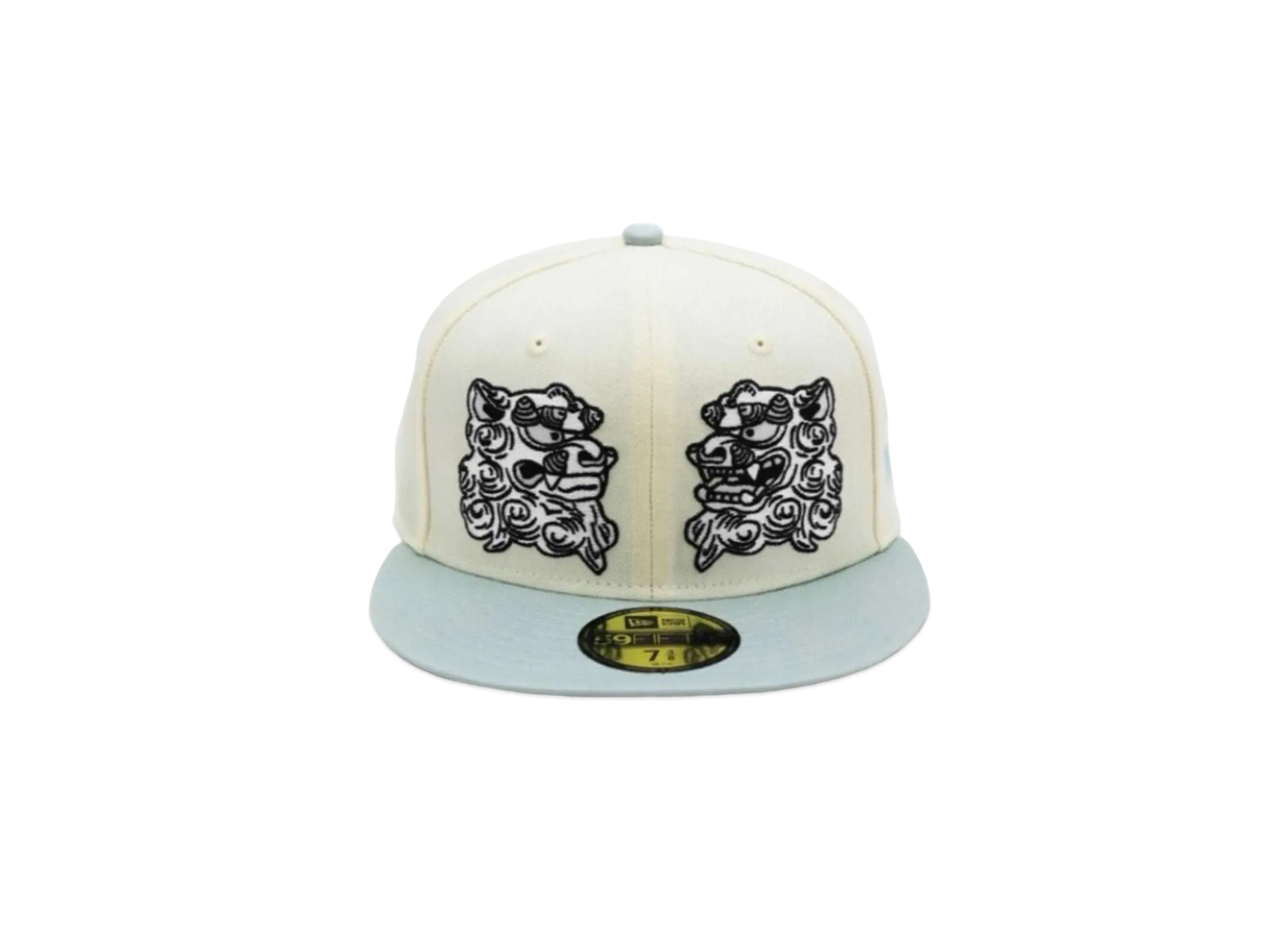 NEW ERA x THE CAP OKINAWA SCHIESSER 59Fifty "Ivory/Light Blue"