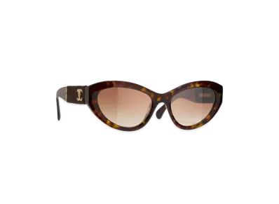 CHANEL Cat Eye Sunglasses Acetate & Tweed "Tortoise"