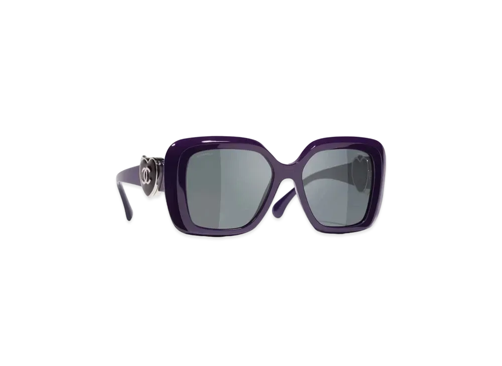 CHANEL Square Sunglasses Acetate "Purple"