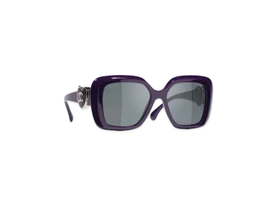 CHANEL Square Sunglasses Acetate "Purple"