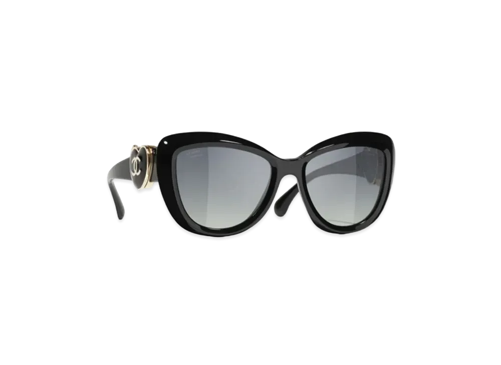 CHANEL Butterfly Sunglasses Acetate "Black"