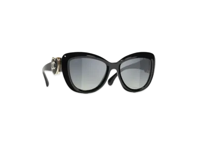 CHANEL Butterfly Sunglasses Acetate "Black"