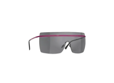 CHANEL Shield Sunglasses Metal Lenses Dark Gray "Pink"