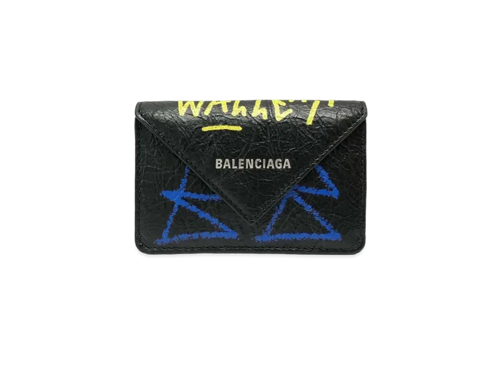 バレンシアガ グラフィティ ペーパー ミニウォレット 