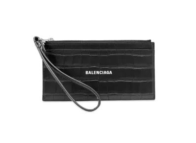 BALENCIAGA Cash Zipped Pouch Leather "Black"