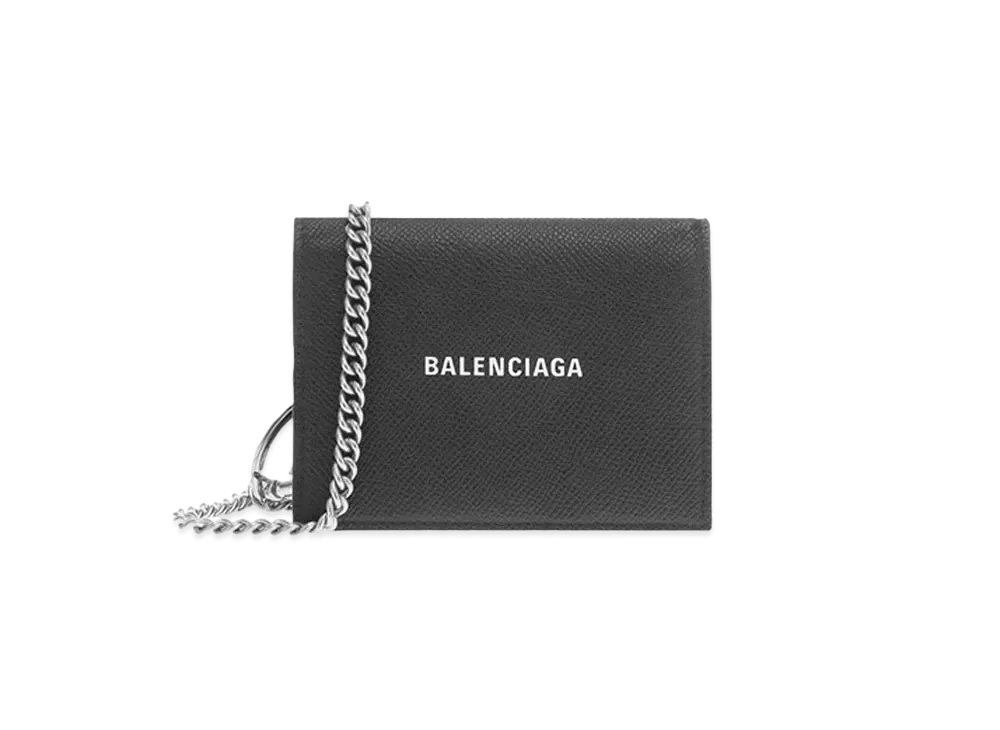 BALENCIAGA Ville Wallet With Chain Leather "Black"