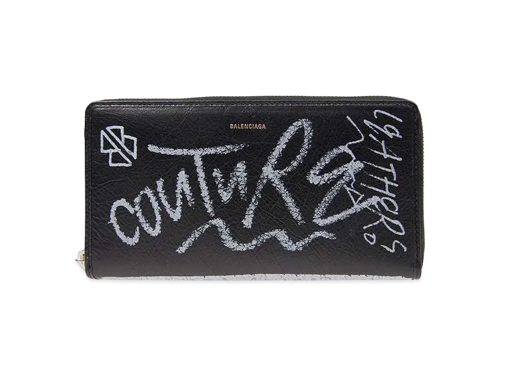 BALENCIAGA Bazar Zip Around Wallet Leather "Black"
