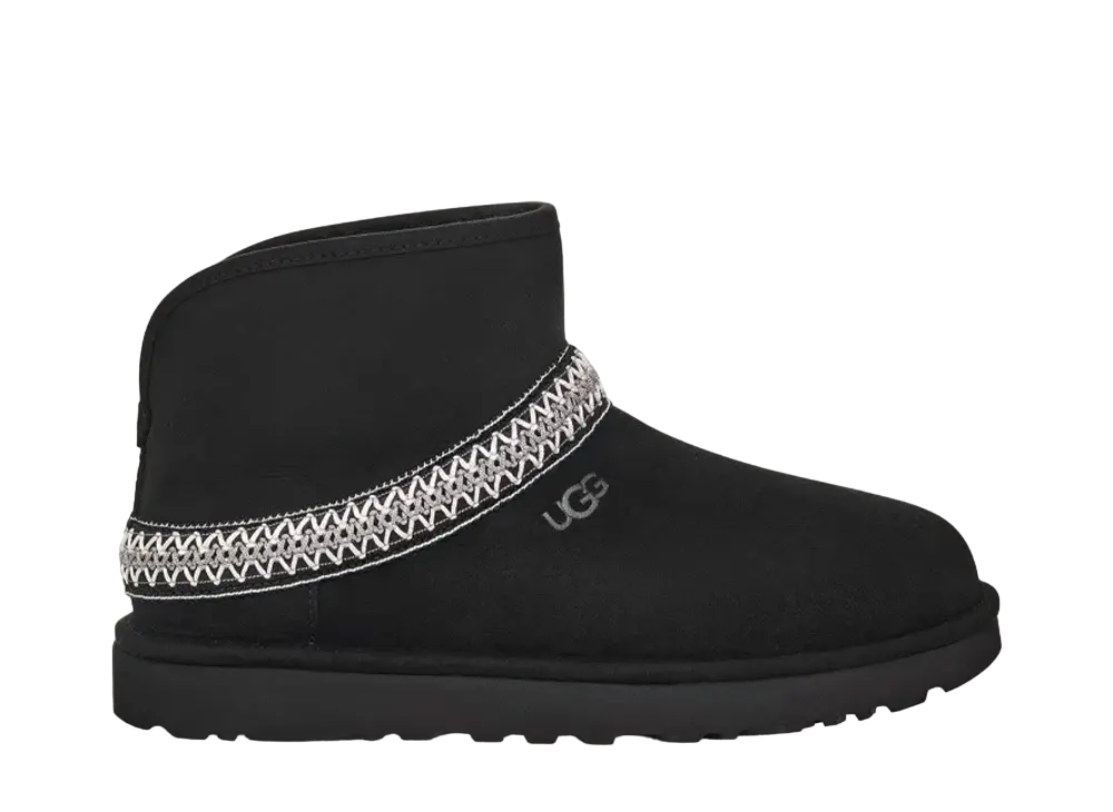 アグ ウィメンズ クラシック ミニ クレセント "ブラック"